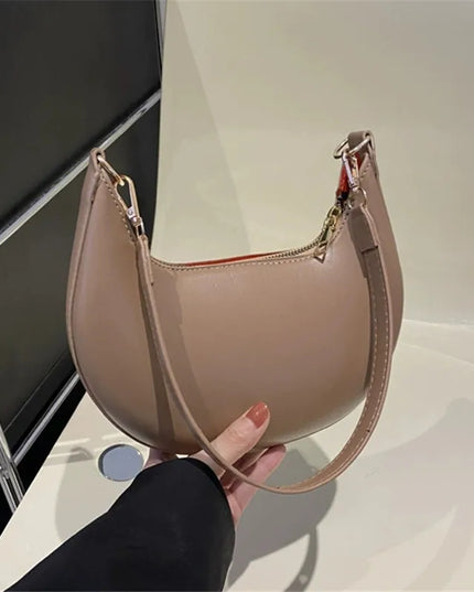 Shoulder Bags Women NEW Fashionable High-end Moon-shaped Baseball Bag Showing Luxury Women's Single Shoulder Bag