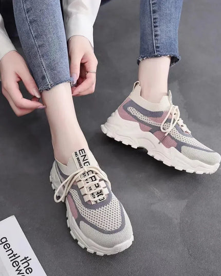 2025 Spring New Ultra-light Running Shoes Sports Women's Shoes Mesh Non-slip Breathable Soft-soled Lightweight Casual Shoes