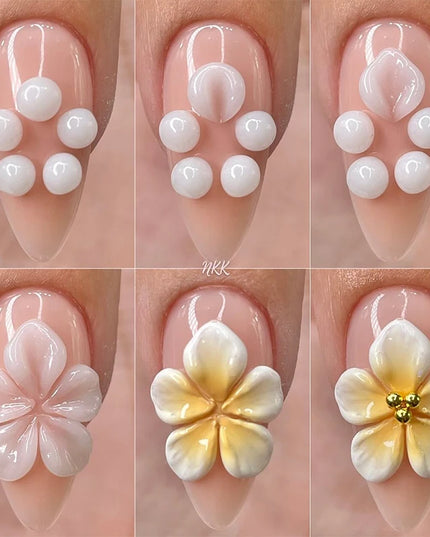 NICOLE DIARY White Non Stick Hand Extension Gel Nail Polish For 3D Shaping Carving Flower DIY Nail Art Extension Acrylic