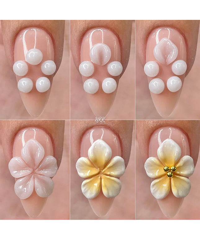 NICOLE DIARY White Non Stick Hand Extension Gel Nail Polish For 3D Shaping Carving Flower DIY Nail Art Extension Acrylic