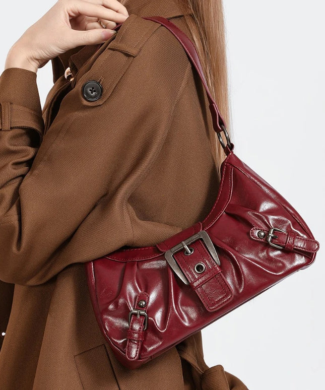 Y2K Retro Pleated Hobo Shoulder Bag for Women Hot Selling Maillard Style Underarm Bag Clutch Handbags for Travel Work Shopping