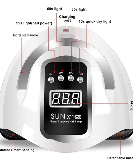 Nail Dryer LED Nail Lamp UV Light  For Curing All Gel Nail Polish With  LCD Display Motion Sensing Manicure Pedicure Salon Tools