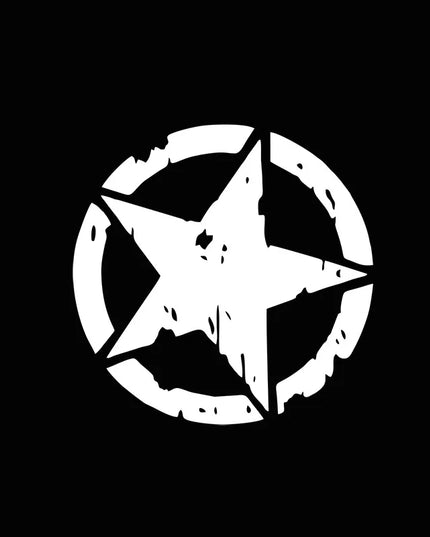 Car Sticker Pentagram Waterproof and Sunscreen Personality Interesting Decal Military Army Star Hood Stickers Auto Accessories