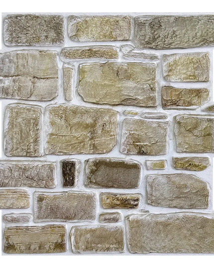 3D Tile Stickers, 3D Faux Stone Textures, Matte, 30cm x 30cm, Water and Mold Resistant, for Living Room, Kitchen Wall Update