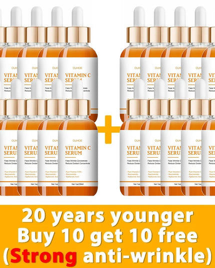 Vitamin C Wrinkle Remover Face Serum Lifting Firming Fade Fine Lines Anti-aging Essence Whitening Brighten Nourish Skin Care