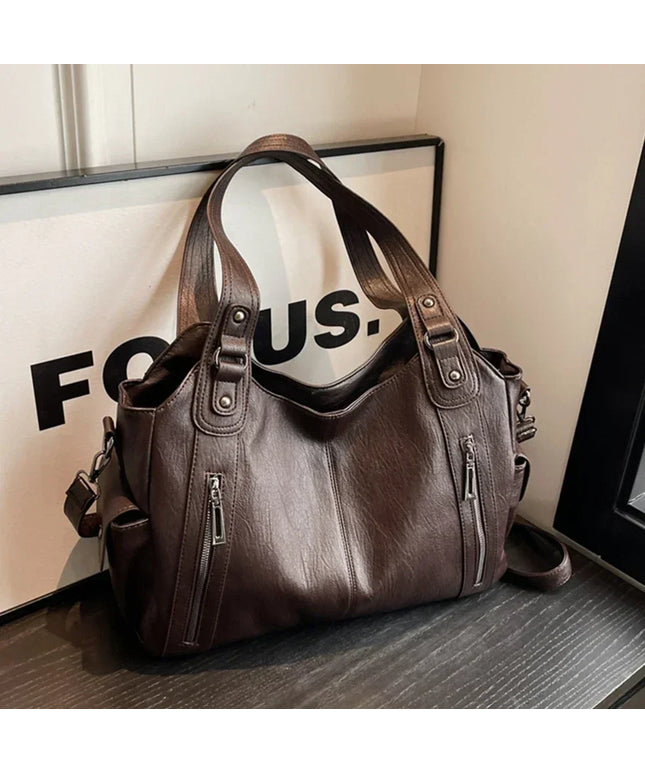 Soft Interior Compartment Shoulder Bags 2025 High Quality Contrasting Colors Bags for Women Fashion Zipper Pu Women's Handbags