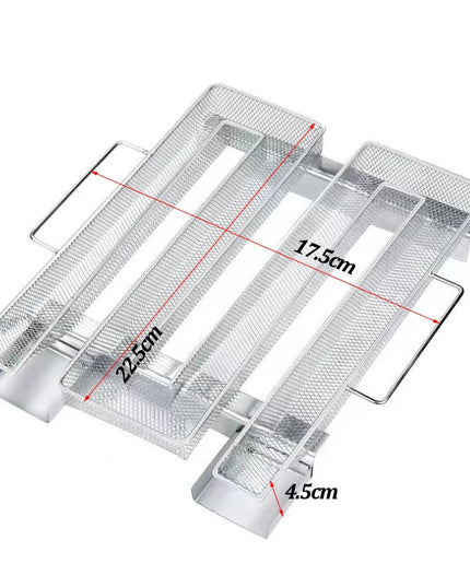 Stainless Steel Cold Smoke Generator Charcoal Barbecue Round Meshes Apple Wood Chips Smoker BBQ Grill Accessories For Salmon