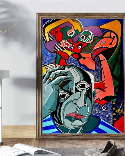 Artist Pablo Picasso Classic Art Canvas Paintings Prints Poster Cubist Style Abstract Character Wall Art Painting for Home Decor