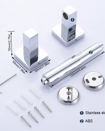 Toilet Paper Holder Stainless Steel Toilet Paper Roll Holder Shelf Wall Mounted Towel Holder Tissue Stand for Kitchen Bathroom