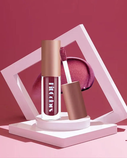 4Pcs/Set Metallic No-stick Cup Lip Gloss Pearly Diamond Fine Glitter Matte Moisturizing Waterproof Lip Glaze Liquid Lipstick Kit