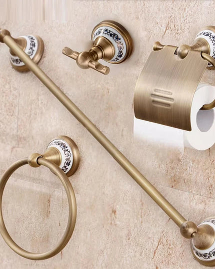 .,solid brass Bathroom Accessories Set,Robe hook,Paper Holder,Towel Bar,Soap basket,bathroom sets,YT-11500-A