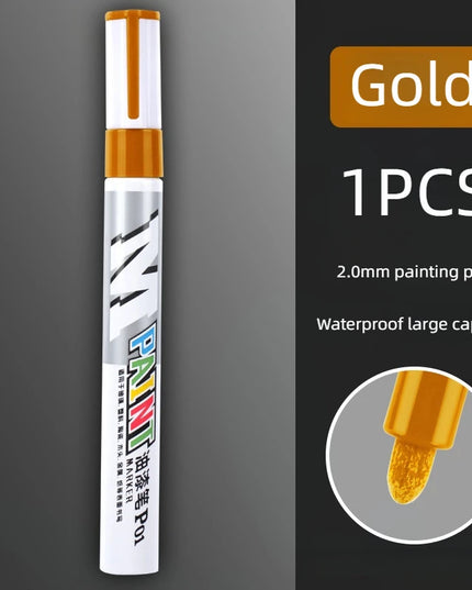 Car paint scratches repair brush pen waterproof water paint marker pen car tire tread care automotive  black white red silver