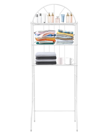 3 Tier Toilet Shelf, Over The Toilet Storage Organizer, Heavy Duty 55lbs Metal Bathroom Shelf with Large Platforms