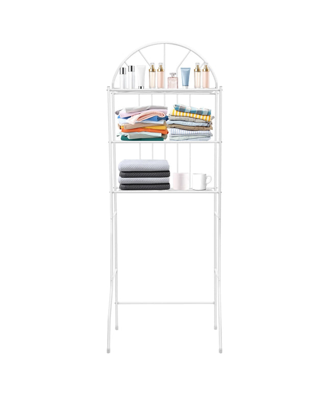 3 Tier Toilet Shelf, Over The Toilet Storage Organizer, Heavy Duty 55lbs Metal Bathroom Shelf with Large Platforms
