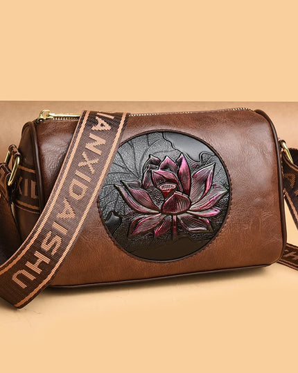 Casual Women Handbag Soft Leather Shoulder Crossbody Bags for Women 2024 New Fashion Print Ladies Messenger Tote Bag