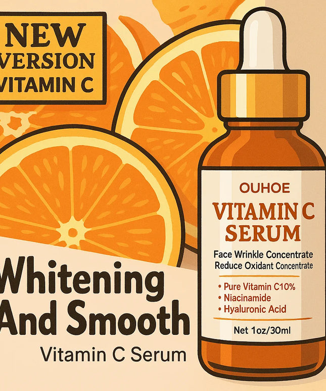 Vitamin C Wrinkle Remover Face Serum Lifting Firming Fade Fine Lines Anti-aging Essence Whitening Brighten Nourish Skin Care