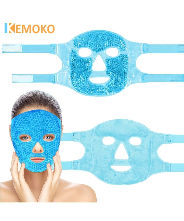 Ice Hot Cold Eye Mask Facial Mask Hot Cold Compress Pack Gel Beads Cold Ice Pack Face Eye Mask Compress Sleeping SPA Beauty Care