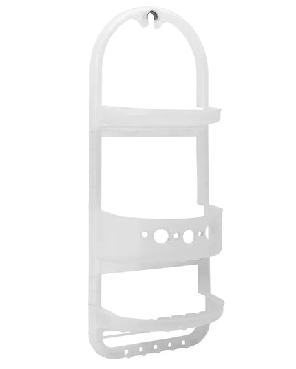Heavy Duty Over Shower Caddy with 2 Shelves Deep Basket No Tools Needed Easy Installation Rust Resistant Bathroom Storage