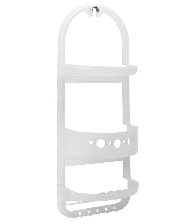 Heavy Duty Over Shower Caddy with 2 Shelves Deep Basket No Tools Needed Easy Installation Rust Resistant Bathroom Storage