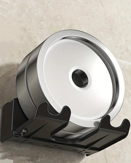 1pc Wall Mounted Hair Dryer Bracket, For Bathroom Shelves Without Drilling, Hair Dryer Bathroom Storage Rack