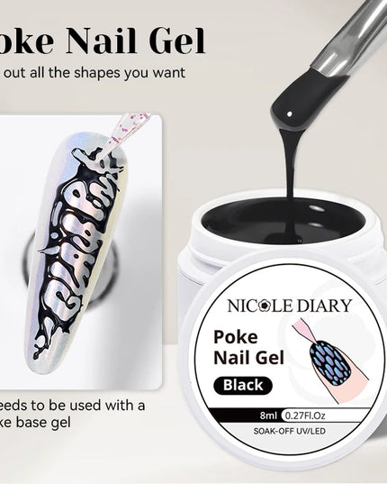 NICOLE DIARY White Non Stick Hand Extension Gel Nail Polish For 3D Shaping Carving Flower DIY Nail Art Extension Acrylic