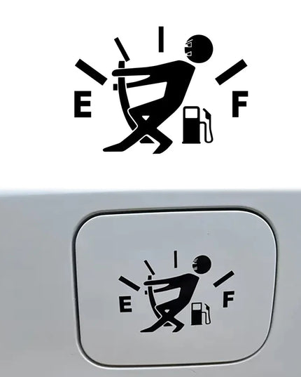Funny Car Stickers Pull Fuel Tank Pointer Reflective Vinyl Sticker High Gas Decal Fuel Gage Empty Stickers Decal Auto Exterior