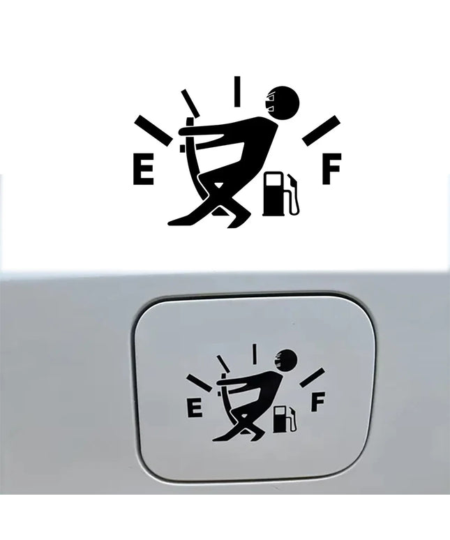 Funny Car Stickers Pull Fuel Tank Pointer Reflective Vinyl Sticker High Gas Decal Fuel Gage Empty Stickers Decal Auto Exterior
