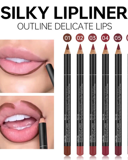 Luxury Matte Lip Liner, Long-Lasting, Smooth Application for Perfect Outline & Filling, Versatile Shades for All Skin Types