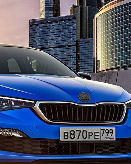 80mm 90mm ABS Emblem For Skoda Fabia 1 2 Octavia a7 RS Superb Rapid Yeti Karoq Vision Car Head Front Rear Boot Tailgate Sticker