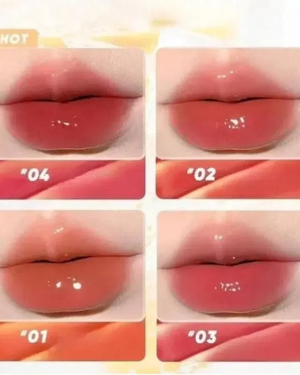 Judydoll Ice Iron Lip Glaze Lipsticks Non-Stick Cups Mirror Shine Watery Lip Lotion Metal Brush Head Makeup Cosmetics