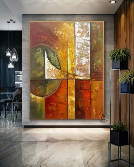 Abstract Texture Oil Painting On Canvas Minimalist Art Large Wall Art Gold Wall Decor Handmade Painting Living Room Decor Gift