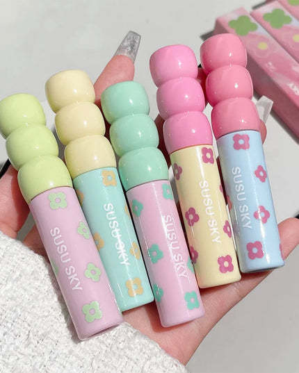 1/5Pcs Candied Fruit Lip Mud Milk Mist Velvet Matte Lip Gloss Long Lasting Not Easy To Stick Cup LipGlaze Almond Brown Pink