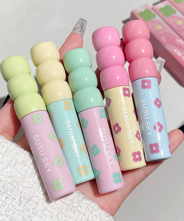 1/5Pcs Candied Fruit Lip Mud Milk Mist Velvet Matte Lip Gloss Long Lasting Not Easy To Stick Cup LipGlaze Almond Brown Pink