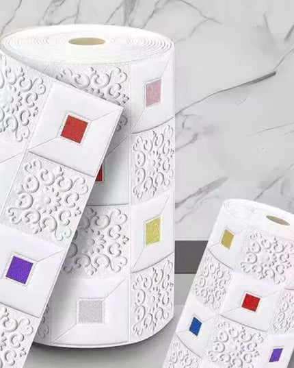 70cmx2m Meter Foam 3D Wall Stickers Self Adhesive Panel Home Decor Living Room Bedroom House Decoration Bathroom Brick Wallpaper