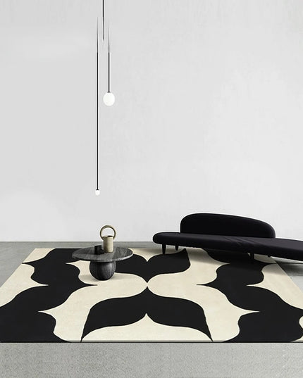 French Retro Bedroom Decor Stripe Carpet Minimalist Carpets for Living Room Home Art Plush Floor Mat Large Area Thickened Rug