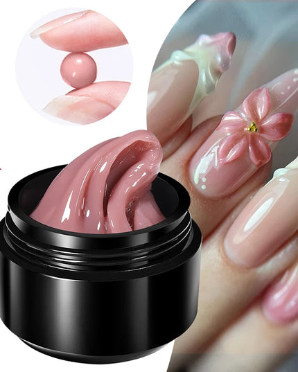 BORN PRETTY 15ml Clear Non Stick Hand Extension Gel 3D Shaping Sculpting Carving Nail Art Solid Hard Gel for Fake Nail