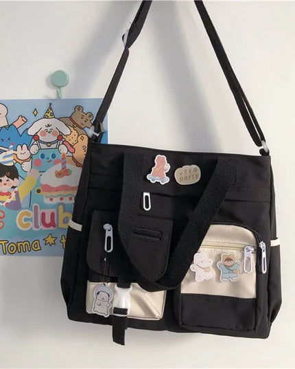 Waterproof Canvas Women Handbags Shoulder Bag Nylon Ladies Messenger Bag Oxford Crossbody Bags Tote Book Bags for Girls Satchels