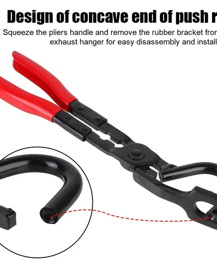 New Professional Exhaust Hanger Pliers Kit - Rubber Gasket Puller & Heat-Resistant Gripper for Car/Truck/Motorcycle Repair
