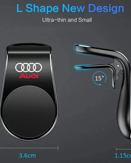 Magnetic Car Phone Holder Metal Stand Accessories For Audi Sline RS A3 A4 A6 A5 Q5 A1 Q7 Q3 Q2 Q8 A7 A8 TT S1 SQ5 RSQ3 RSQ8