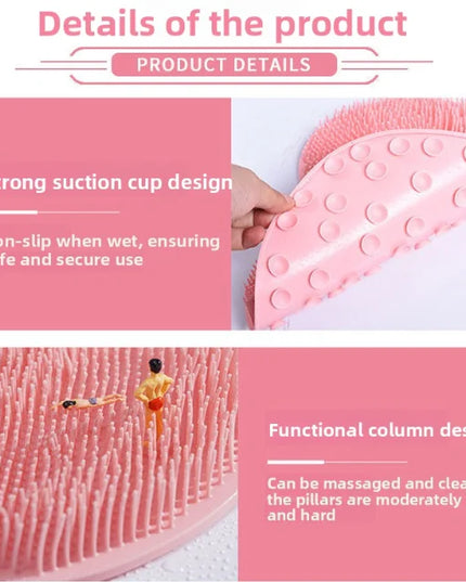 Bath back rubbing magic tool: Silicone anti-slip back pad, foot rubbing pad, silicone foot rubbing magic tool, bathroom foot mas