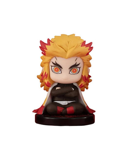 10pcs Set Q Version Demon Slayer Sitting Ghost Doll Tanjiro Nidouzi Inosuke Zenizu Figure Action Figure Movie Model kid Toy Gift