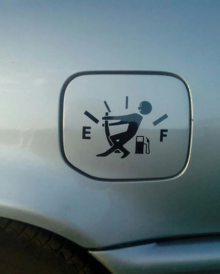 Funny Car Stickers Pull Fuel Tank Pointer Reflective Vinyl Sticker High Gas Decal Fuel Gage Empty Stickers Decal Auto Exterior