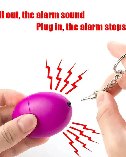 Cheap Self Defense Alarm 120dB Egg Shape Girl Women Security Protect Alert Personal Safety Scream Loud Keychain Emergency Alarm
