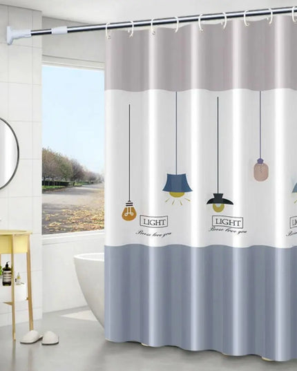 Mildew Proof Shower Curtain High Quality PEVA with 12 Hook Bathroom Curtain 180*150cm Thickened Printed Shower Curtain