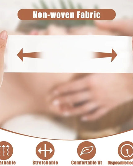 100pcs Disposable Headbands for Facials Spa Stretch Non-Woven Soft Skin Care Hair Bands Women Salons Face Washing Beauty Tools