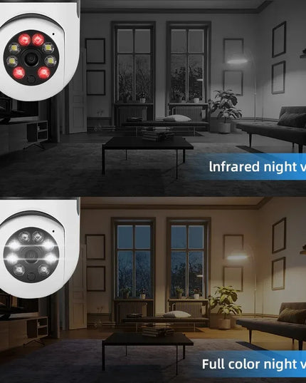 Fuers 5G Wifi IP E27 Bulb Surveillance Camera Night Vision Wireless Home Camera 2MP CCTV Video Security Protection Baby Mini Cam