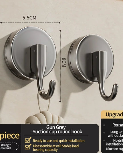 No Drill Suction Cup Hook With Strong Door Bathroom Kitchen Wall Mounted Row Hook Kitchen Hook Adhesive Hooks