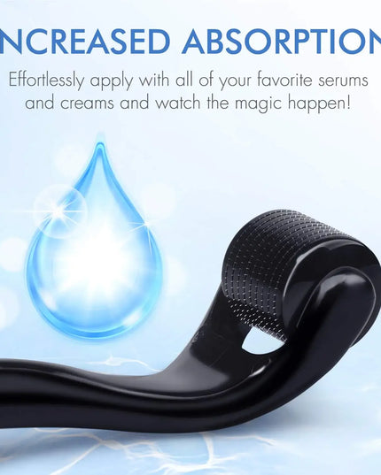 Derma Roller for Facial Body Hair Growth,540 Needles, Micro Face Roll Tool, Skin Beard, 0.2mm, 0.25mm, 0.3mm