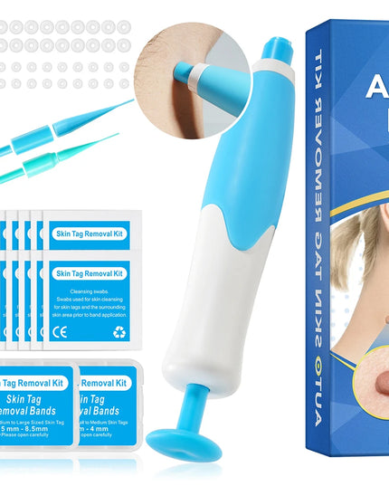 2 IN 1 Auto Micro Skin Tag Remover Device Standard And Micro Skin Tag Removal Kit Adult Mole Wart Remover Face Care Beauty Tools