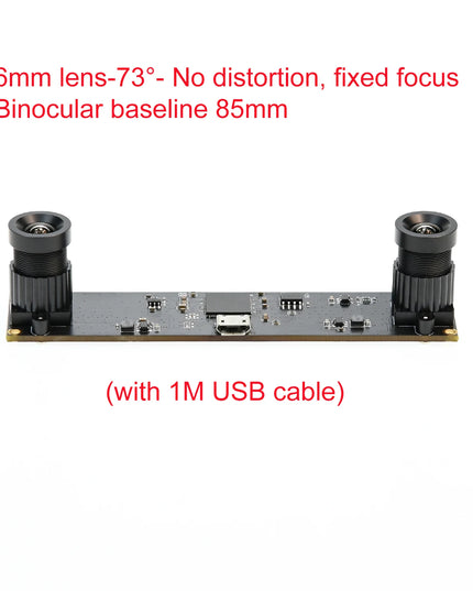 GXIVISION 3D Camera Module 4MP, 30fps Dual Lens  USB Webcam 1080P Synchronous Same Frame,VR Depth Face Detection,3840X1080